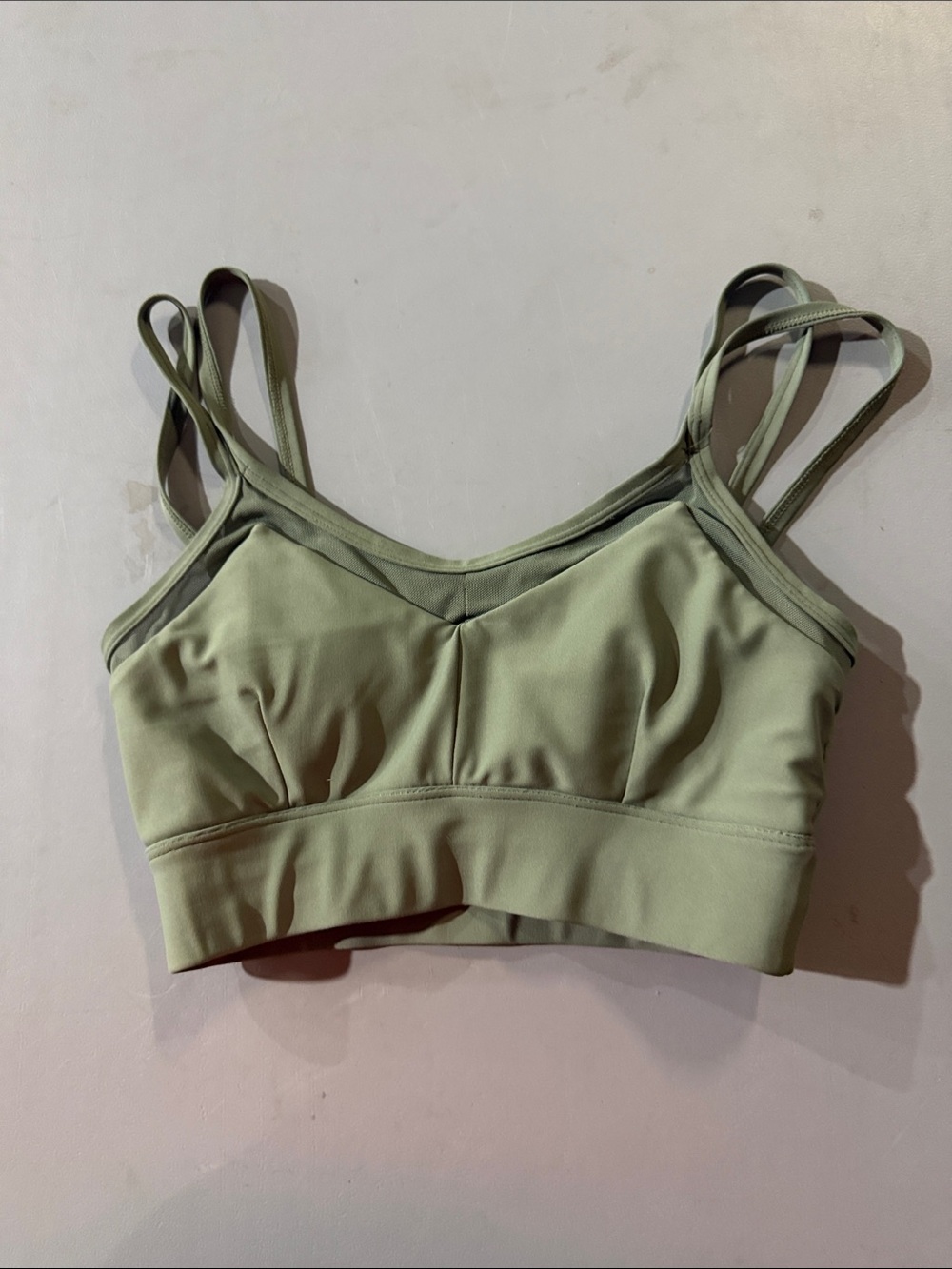 Forever 21 Olive Green Double-Strap Sports Bralette
